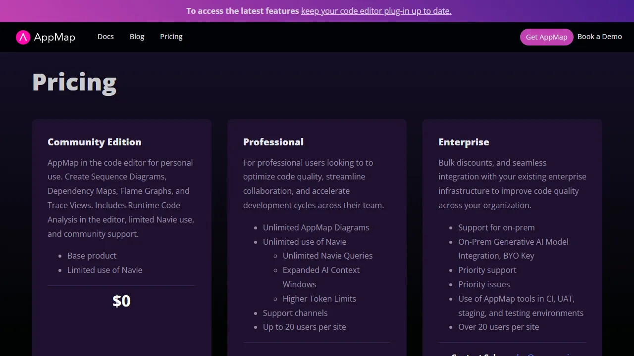 AppMap Tarifs