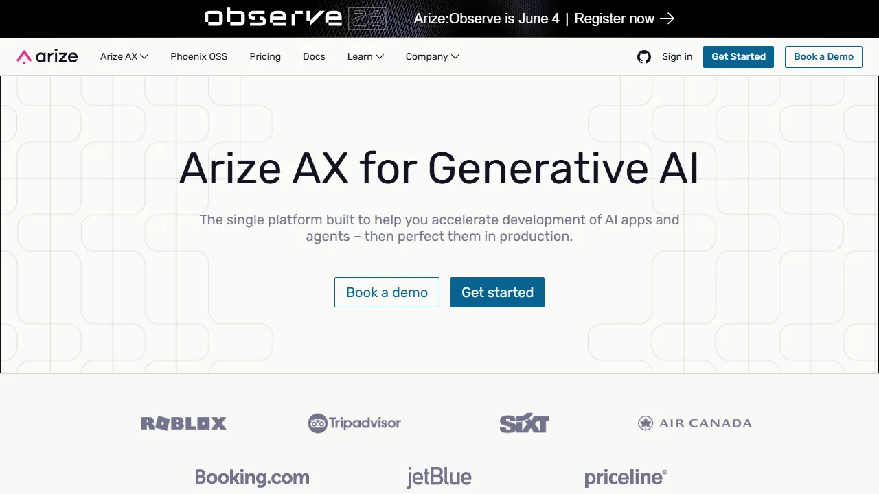 Arize features, data & analysis AI tool