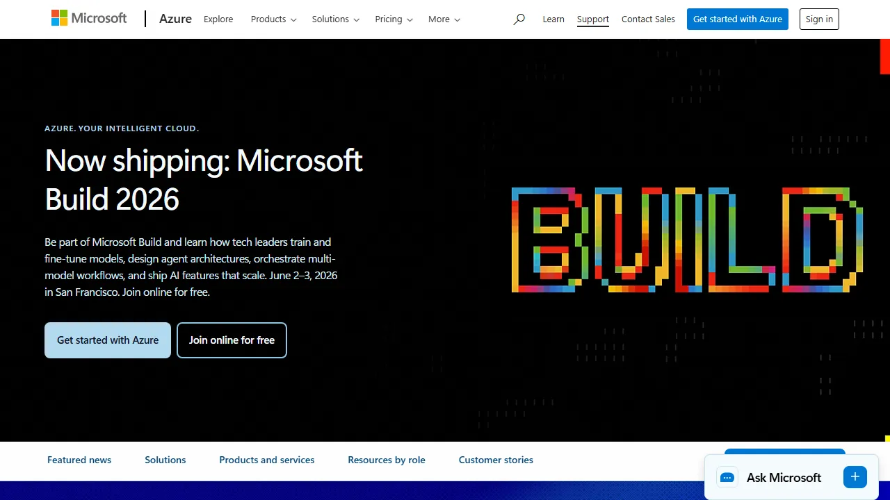Azure AI Foundry homepage, code AI tool