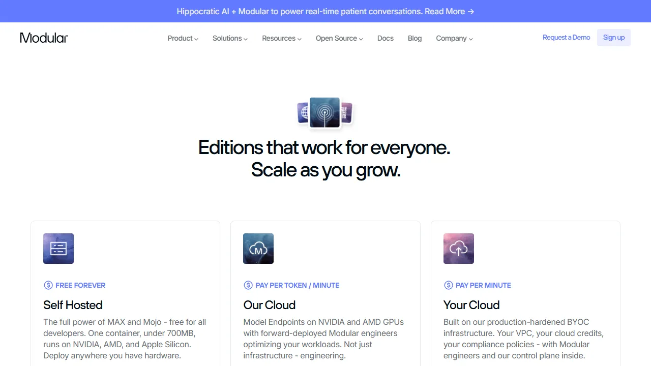 BentoML pricing page: plans and rates