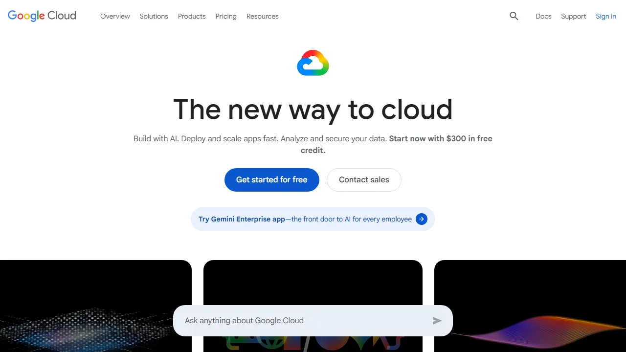 BigQuery ML homepage, data & analysis AI tool