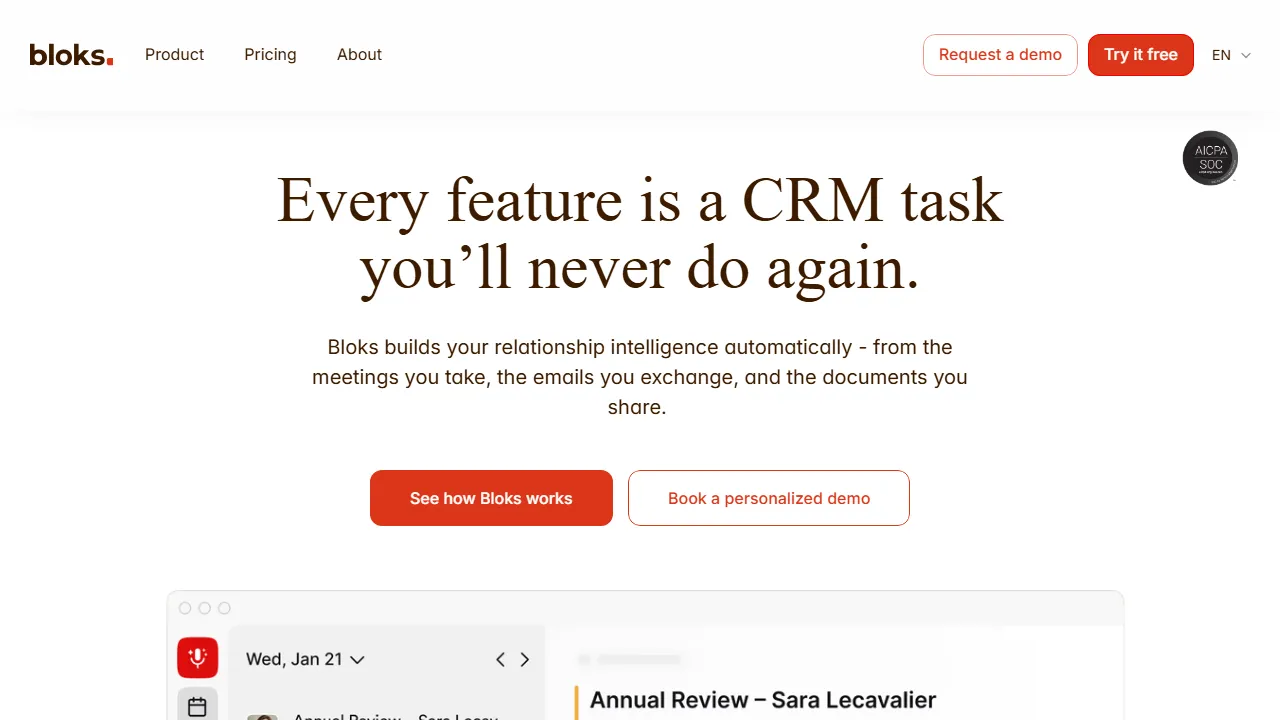 Bloks features, productivity AI tool