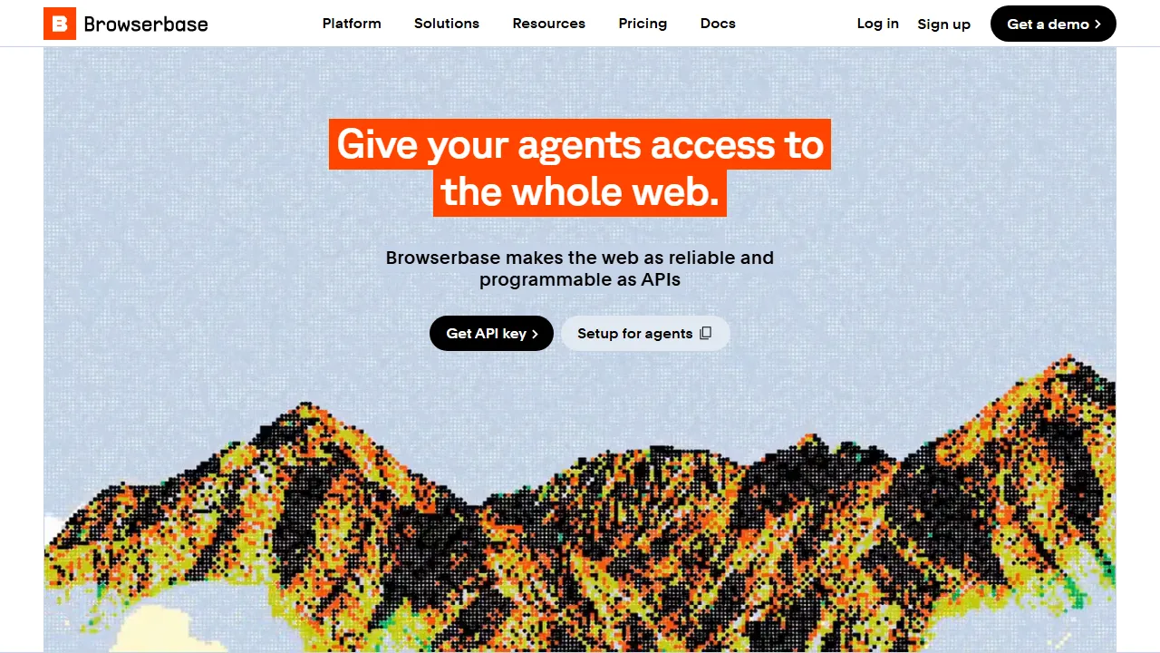 Browserbase homepage, ai agents AI tool