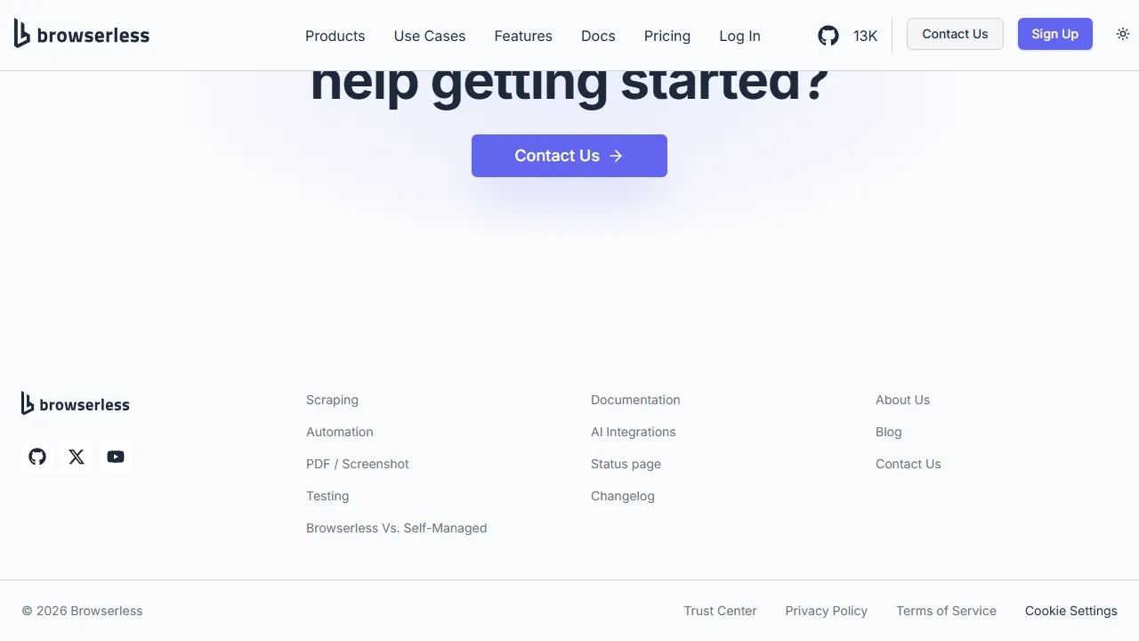 Browserless pricing page: plans and rates