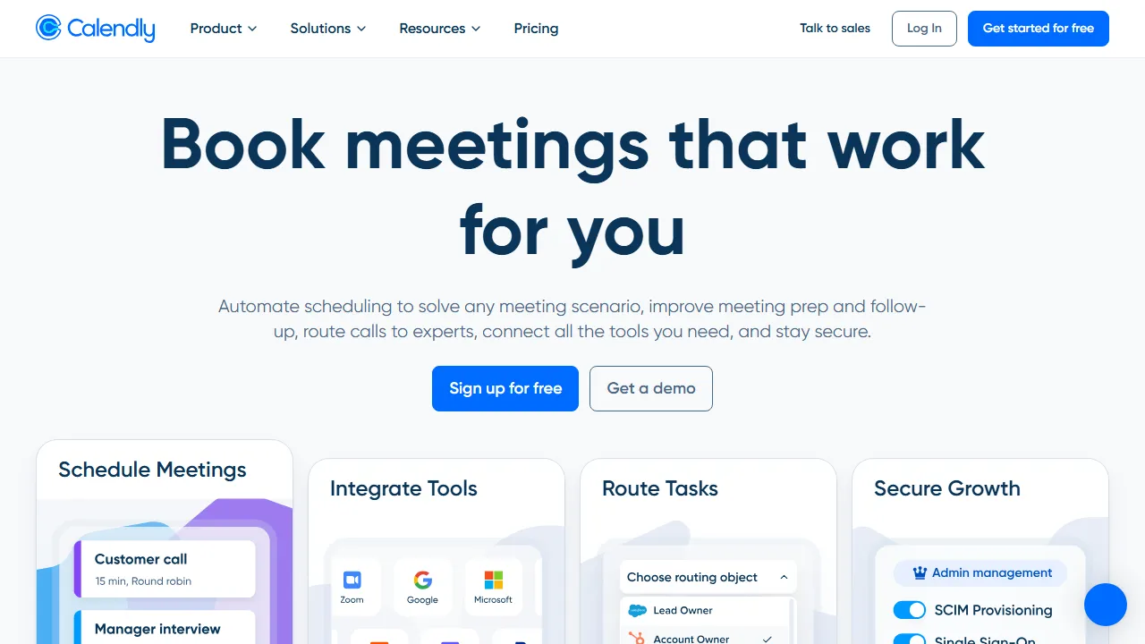 Calendly AI features, productivity AI tool