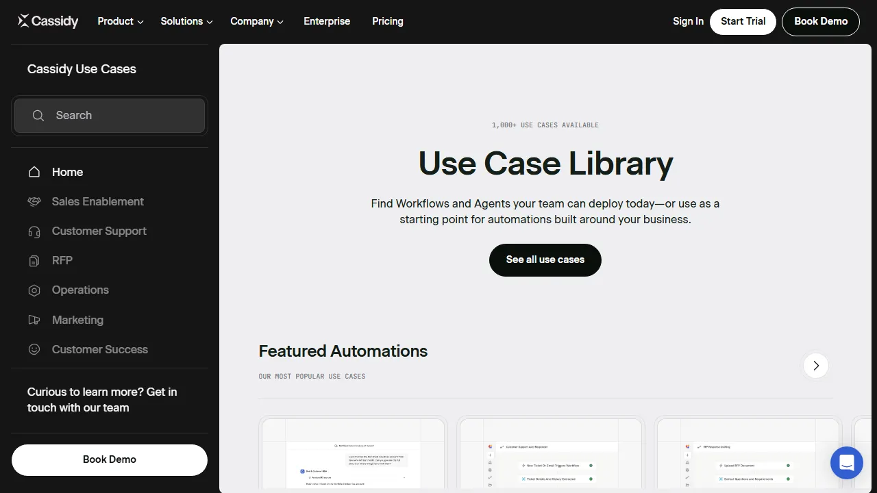 Cassidy features, ai agents AI tool