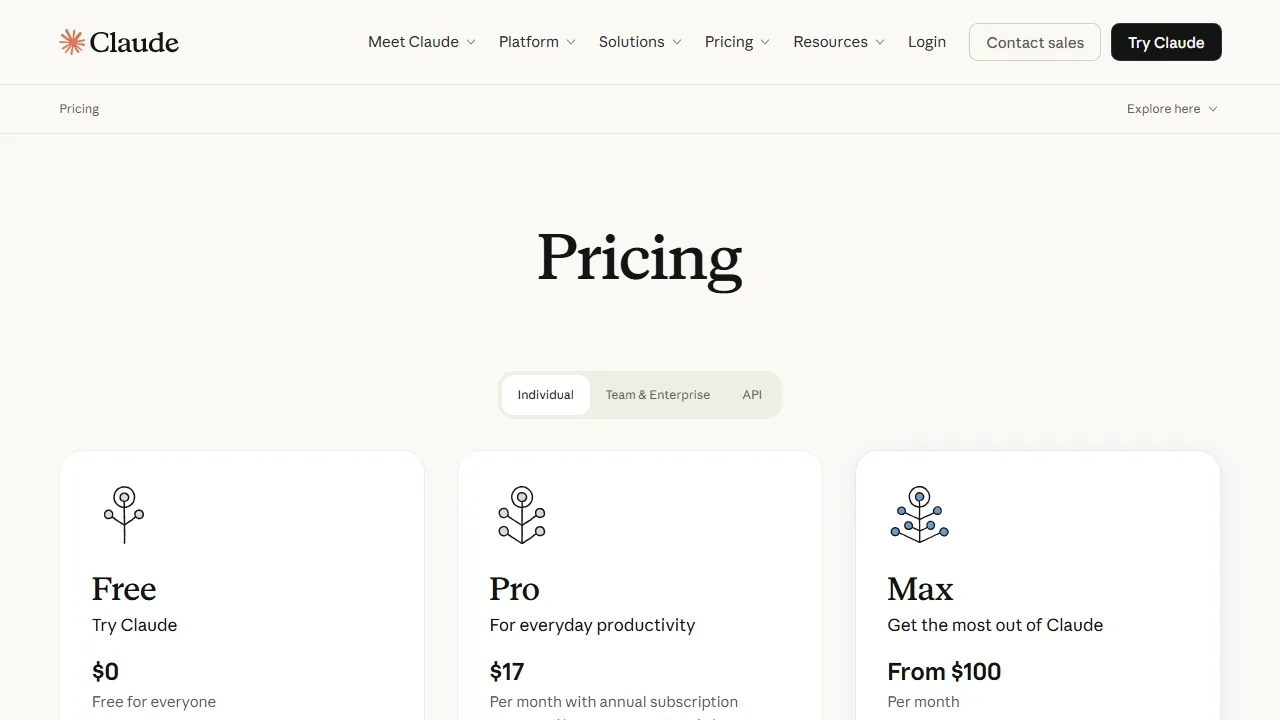 Claude Code pricing page: plans and rates