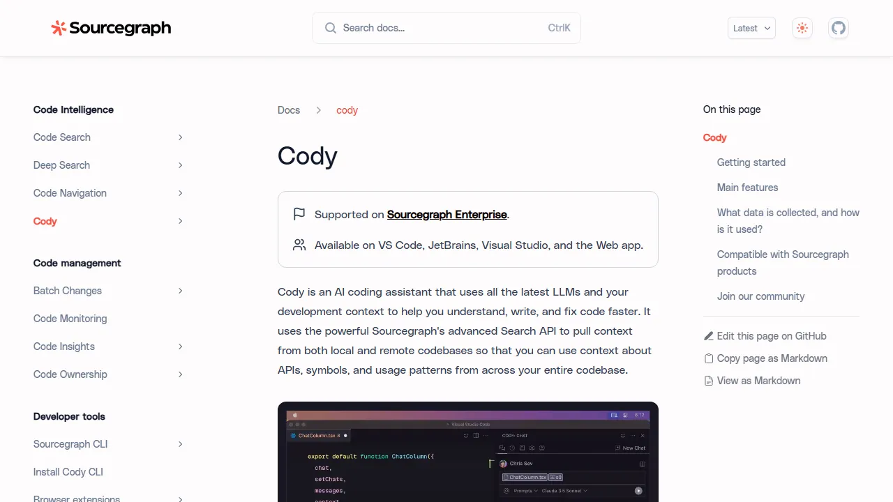 Cody by Sourcegraph Tarifs