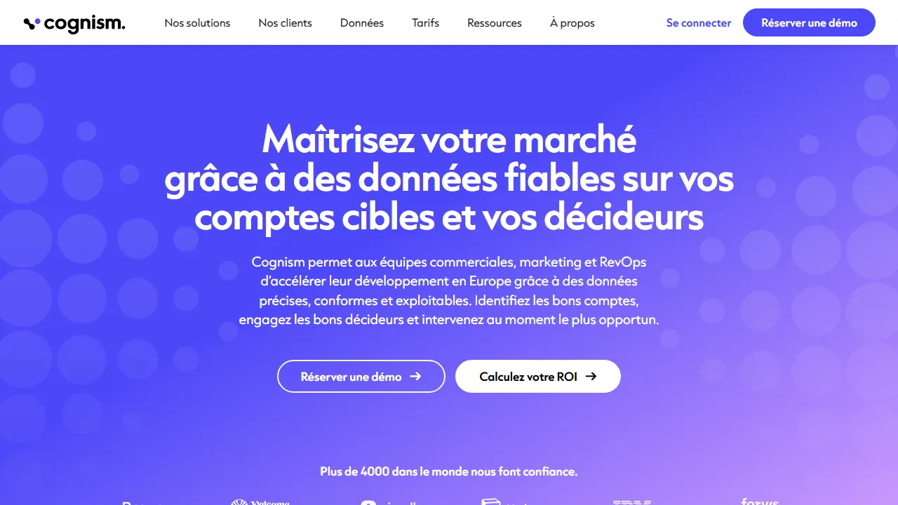 Cognism homepage, marketing & seo AI tool