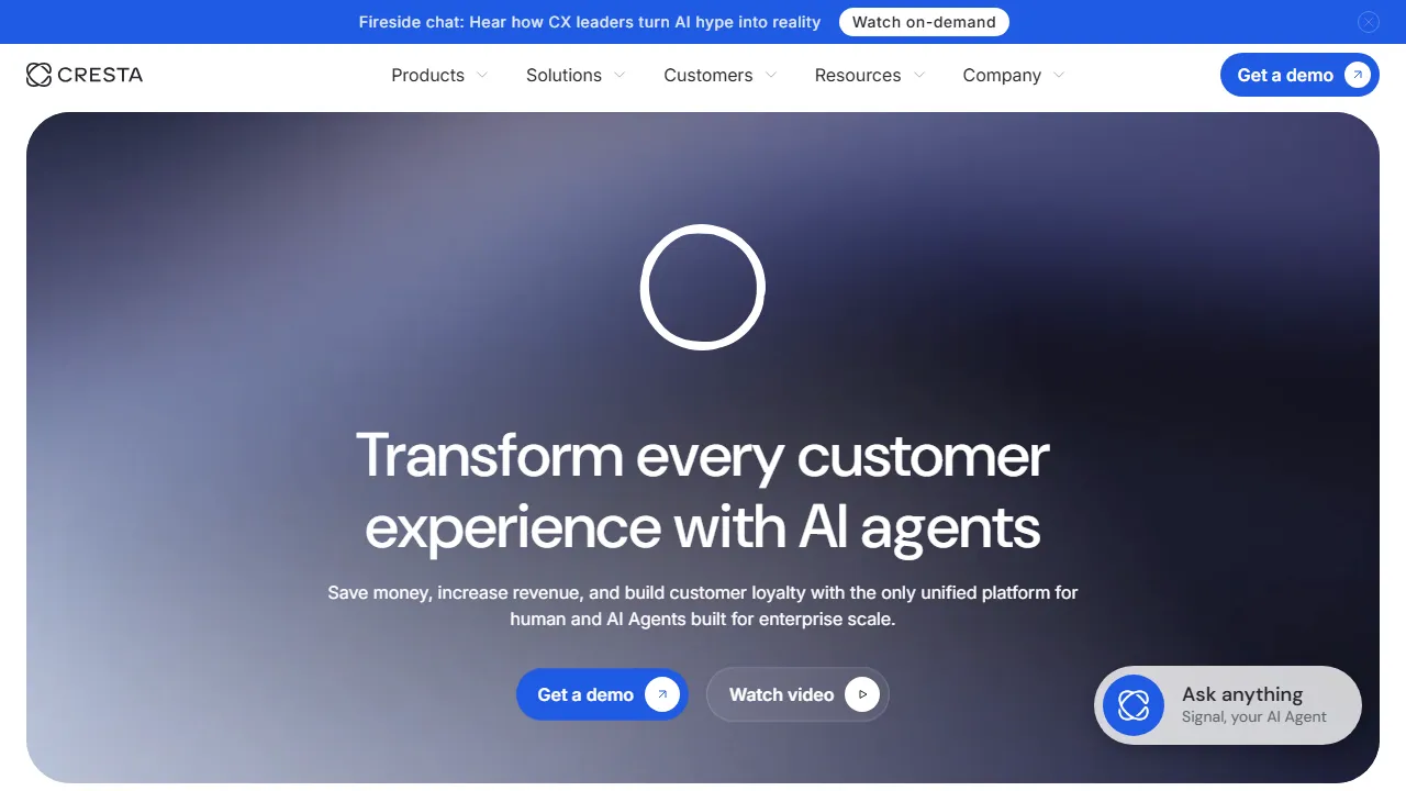 Cresta features, customer support & sales AI tool