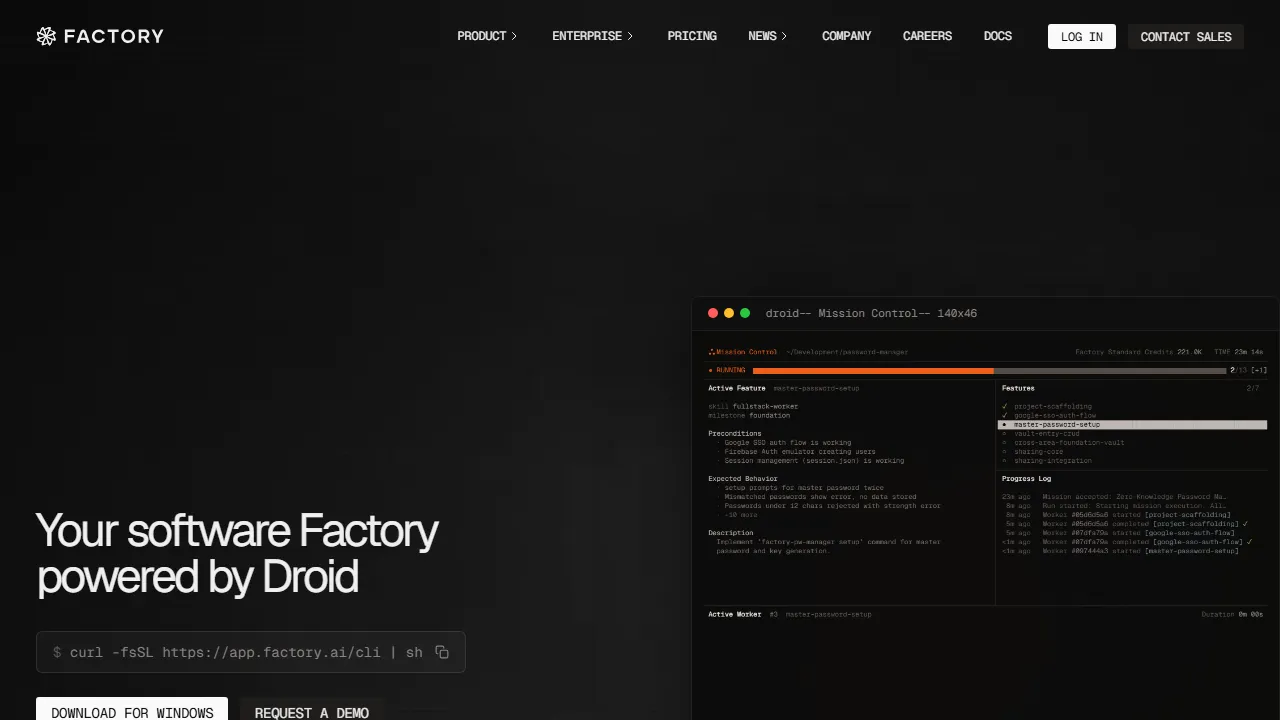 Factory AI Accueil
