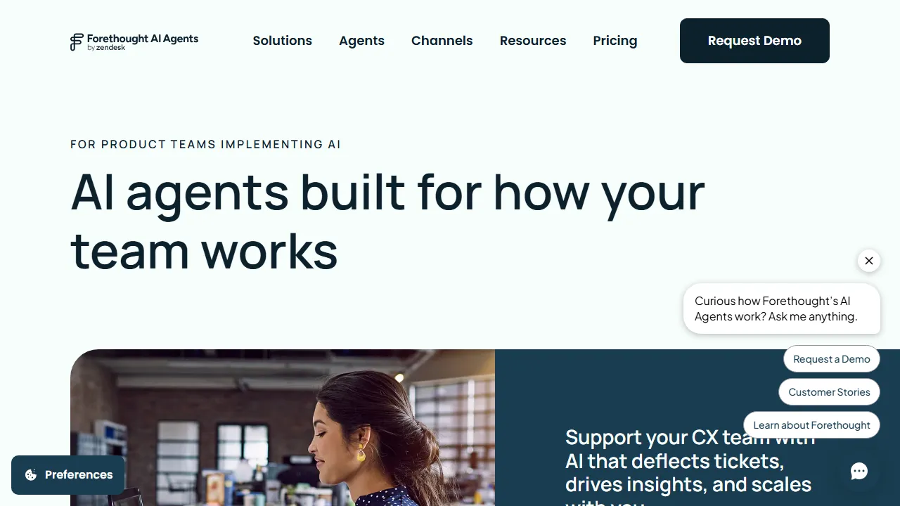 Forethought features, customer support & sales AI tool