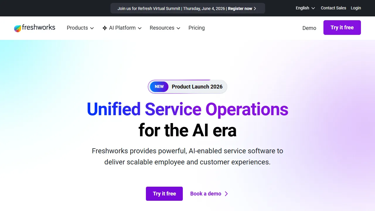 Freshdesk Copilot homepage, customer support & sales AI tool