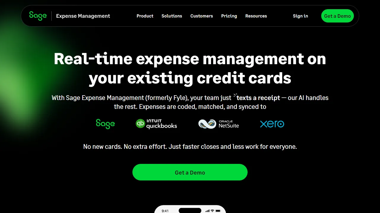 Fyle AI homepage, productivity AI tool