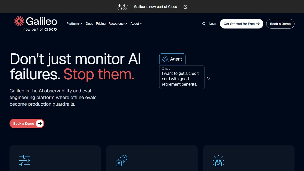 Galileo homepage, data & analysis AI tool