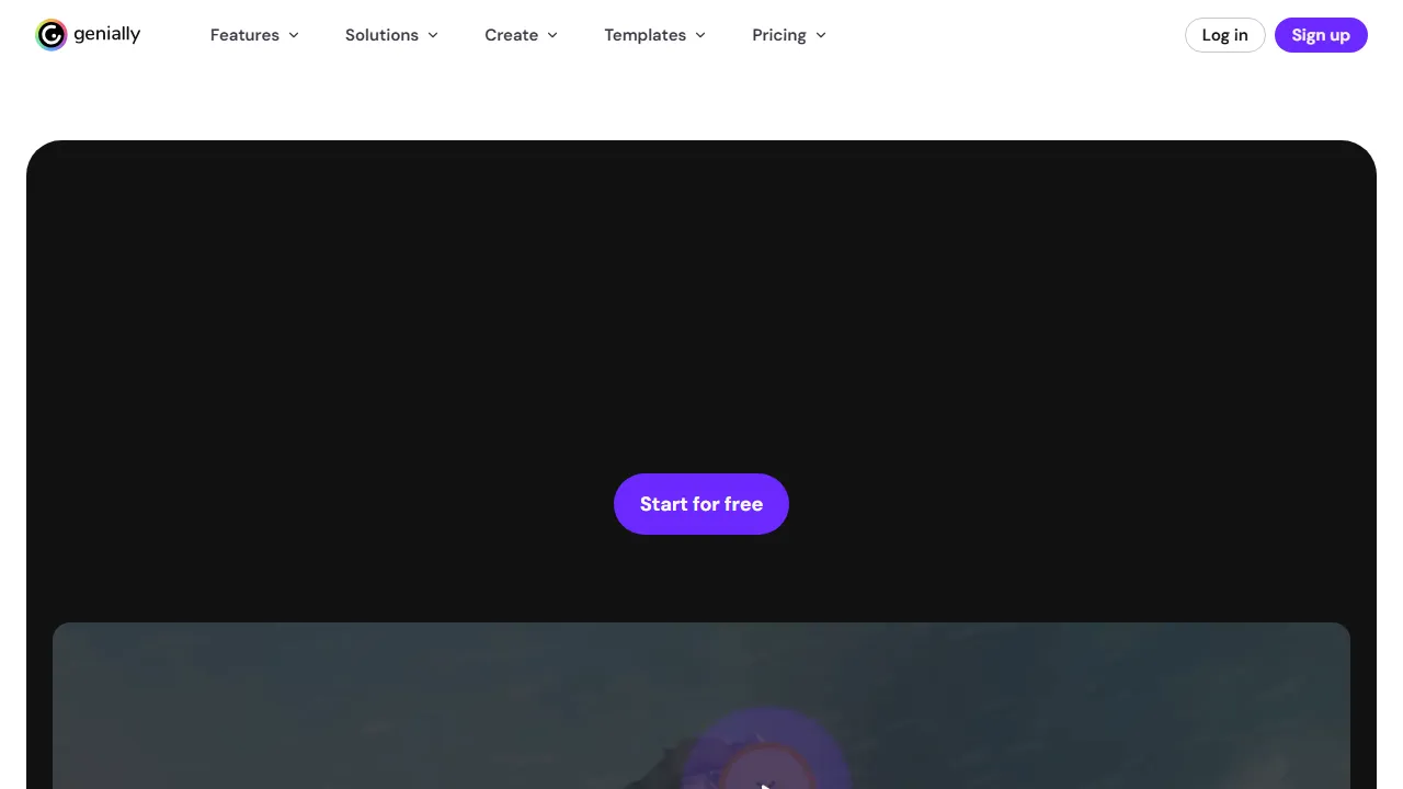 Genially AI homepage, presentation AI tool