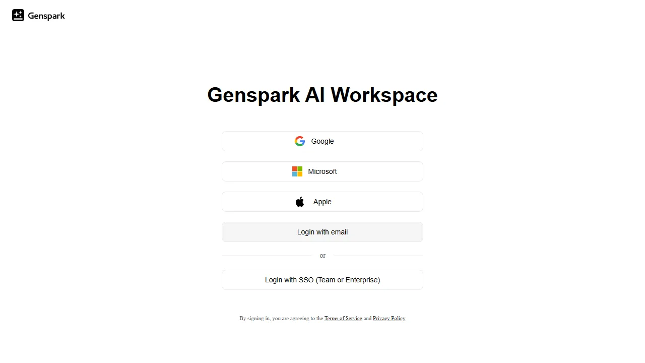 Genspark pricing page: plans and rates