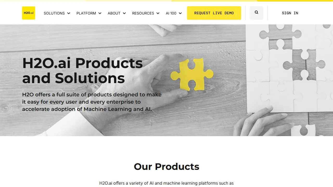 H2O.ai features, data & analysis AI tool