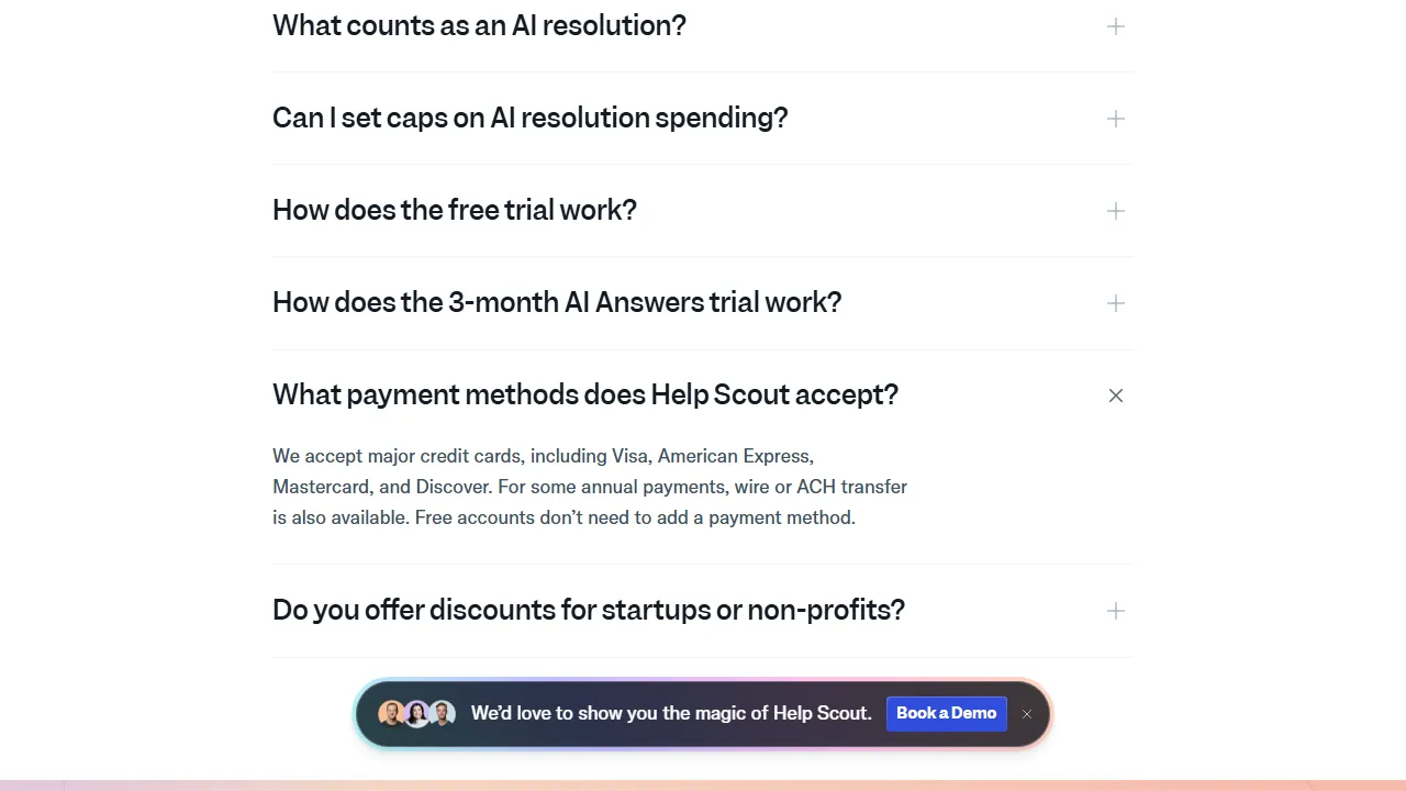HelpScout AI pricing page: plans and rates
