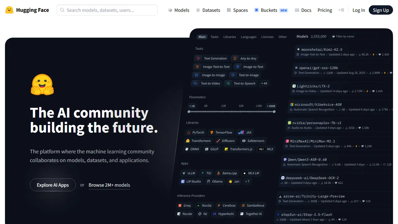 HuggingChat homepage, chat & models AI tool