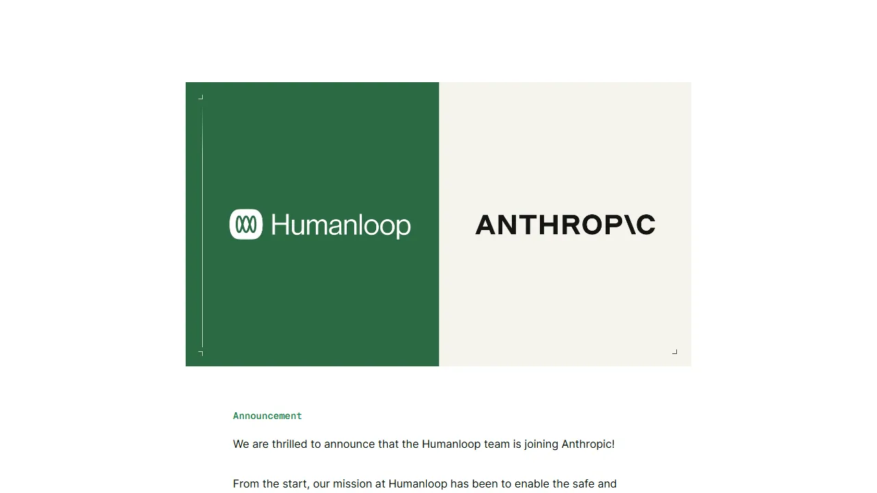 Humanloop Accueil