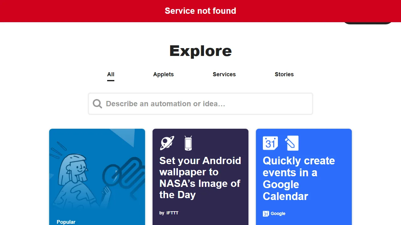 IFTTT pricing page: plans and rates