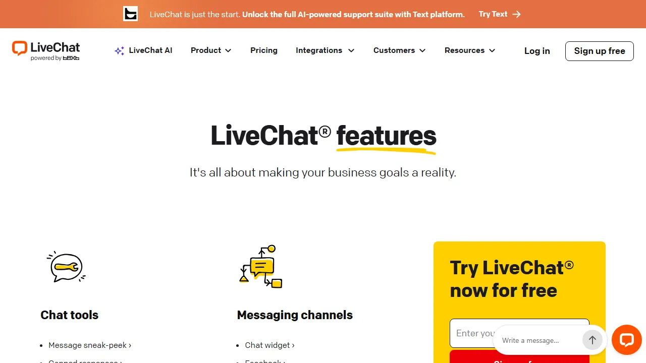 LiveChat AI features, customer support & sales AI tool