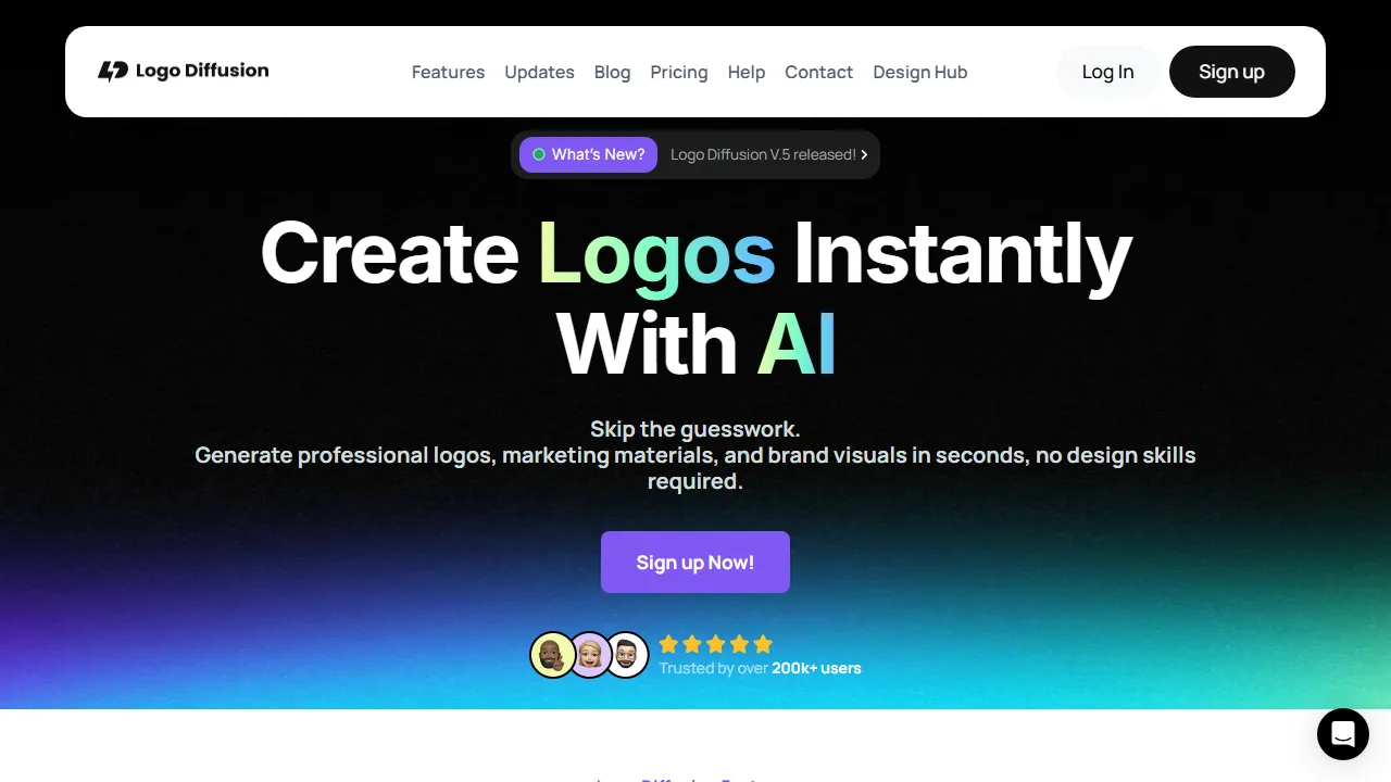 Logo Diffusion features, image AI tool