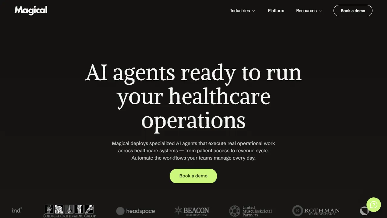 Magical homepage, productivity AI tool