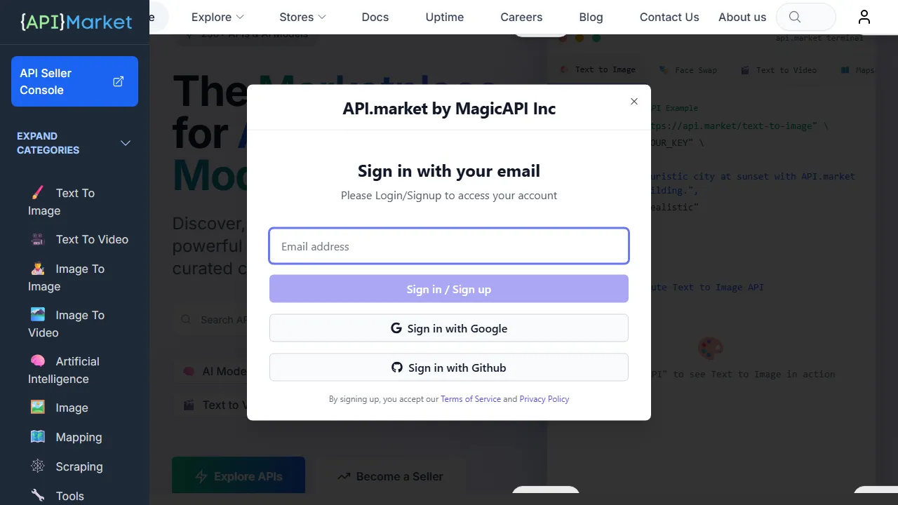 MagicAPI homepage, automation AI tool