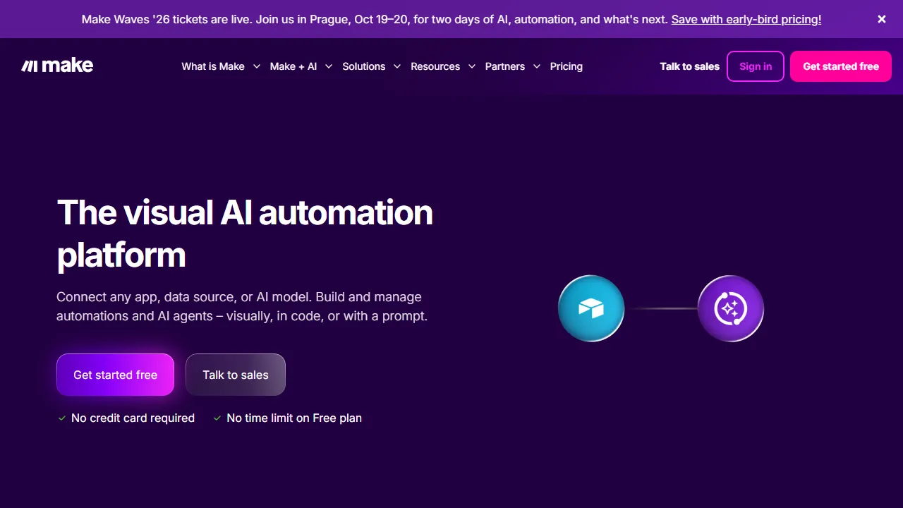 Make homepage, automation AI tool