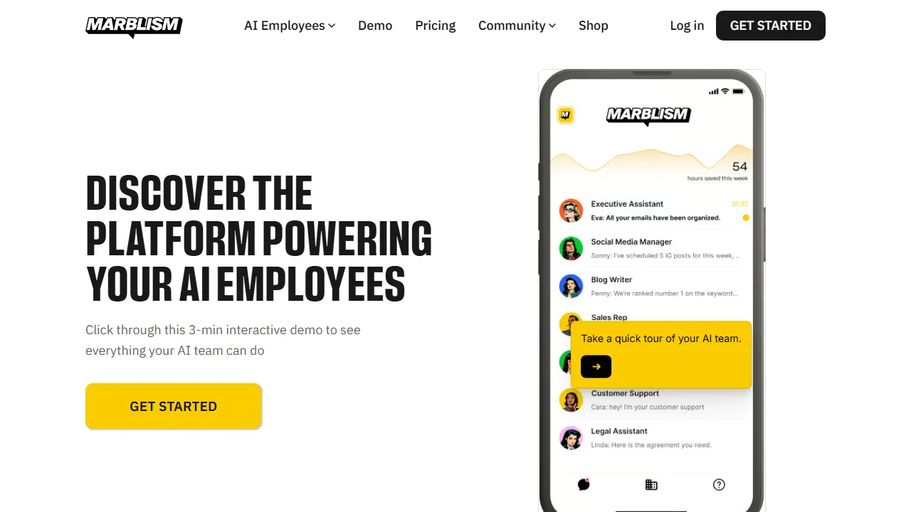 Marblism features, code AI tool