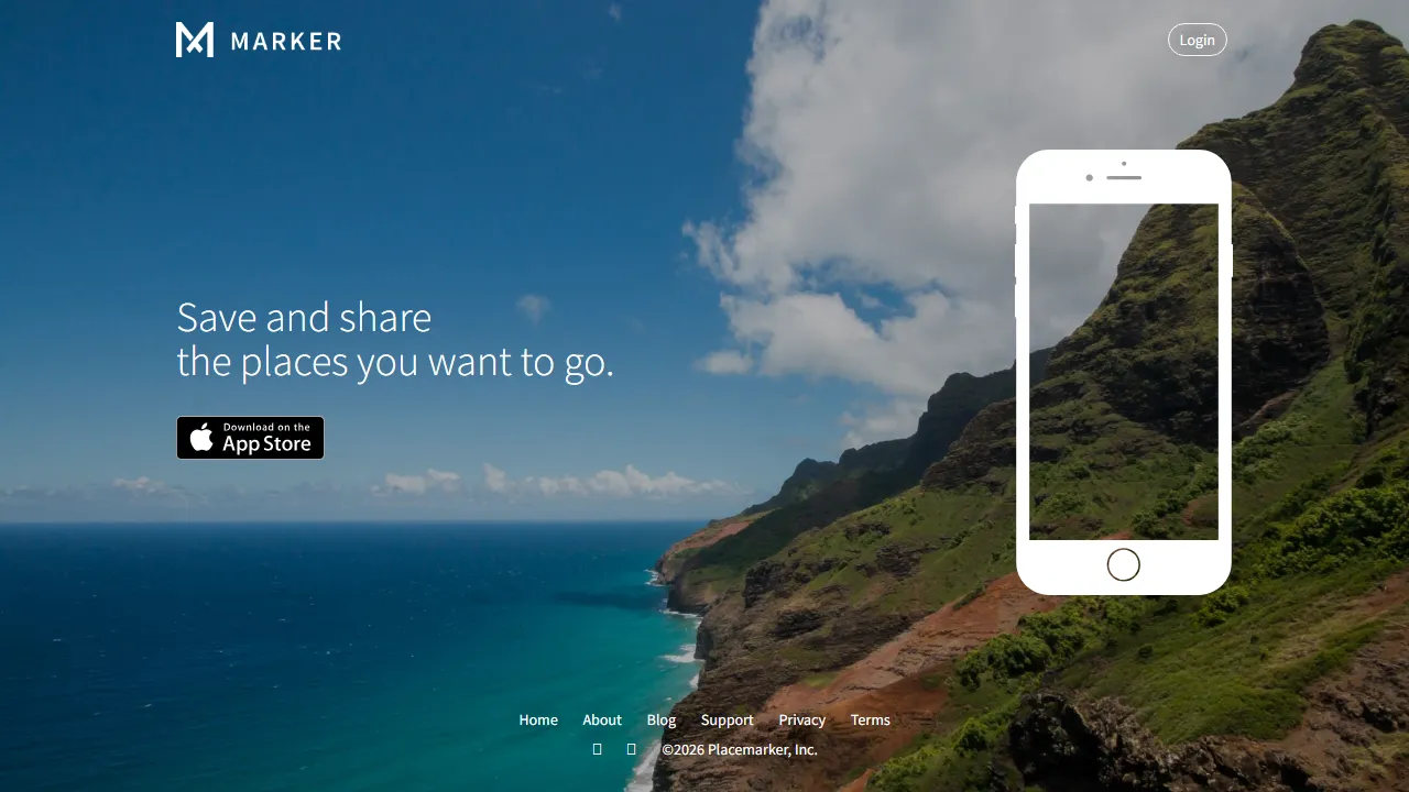 Marker homepage, code AI tool