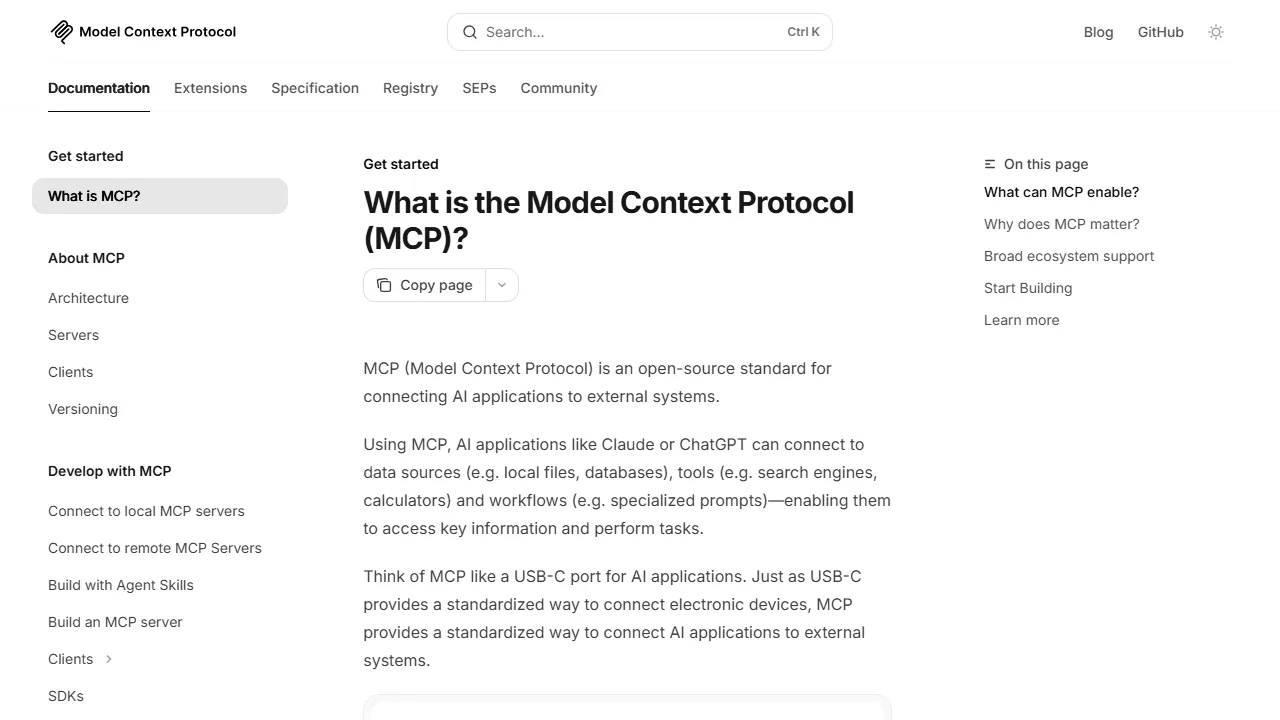MCP Inspector homepage, mcp & connectors AI tool