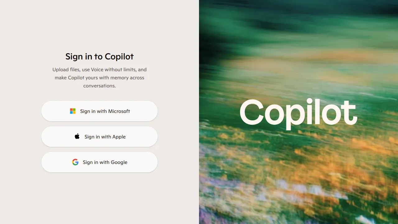 Microsoft Copilot pricing page: plans and rates