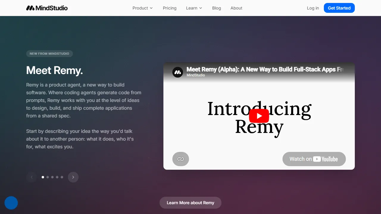 MindStudio homepage, ai agents AI tool