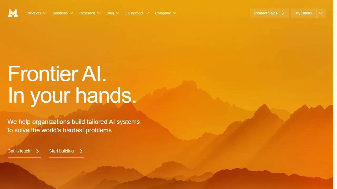 Mistral homepage, chat & models AI tool