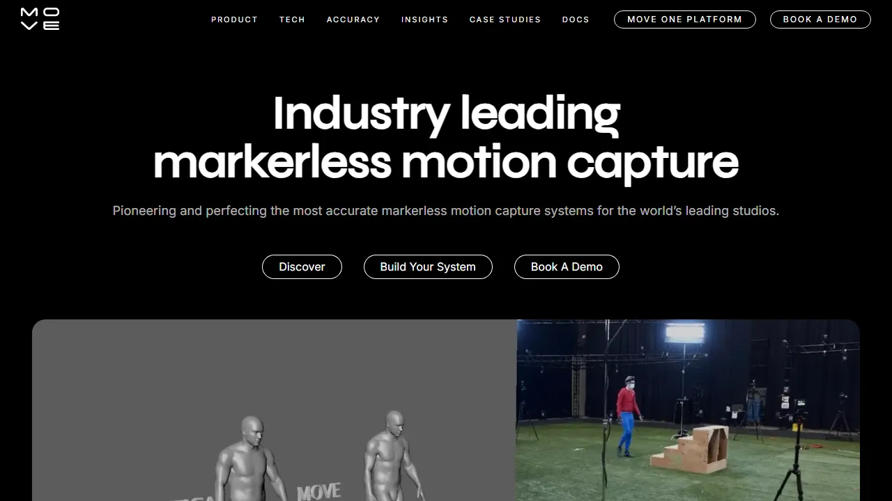 Move AI homepage, 3d & modeling AI tool