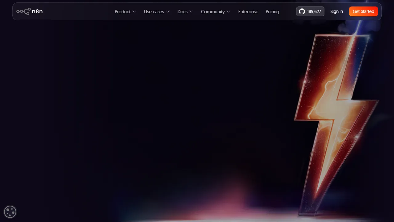n8n Cloud homepage, automation AI tool