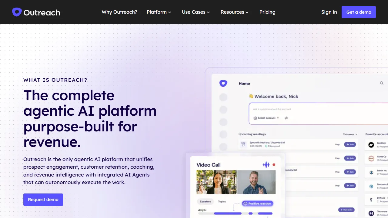 Outreach features, marketing & seo AI tool