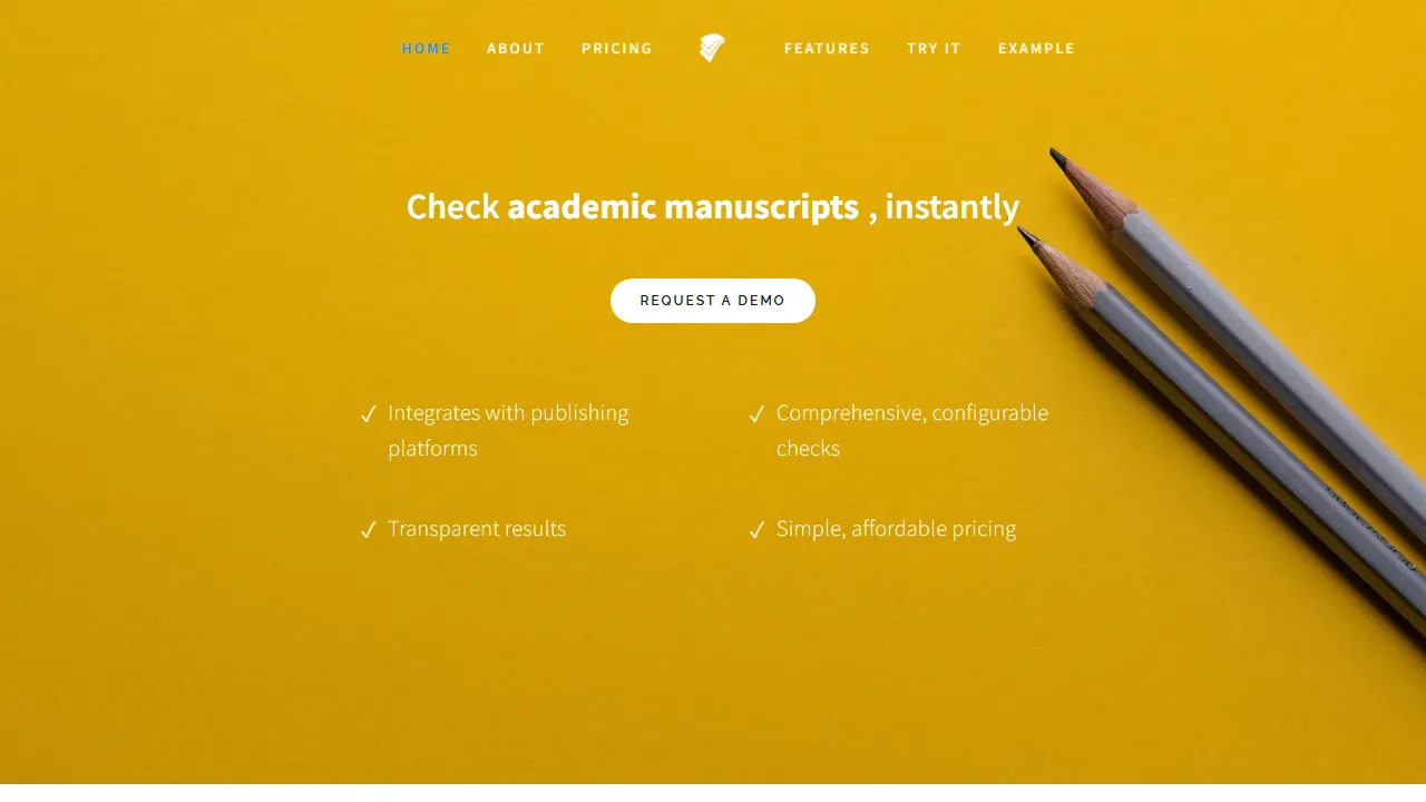 Penelope.ai homepage, writing AI tool