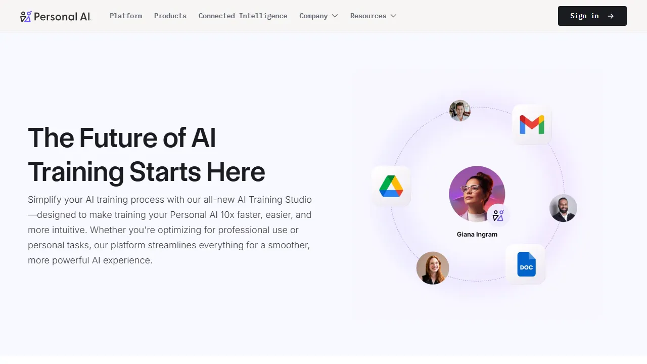 Personal AI features, productivity AI tool
