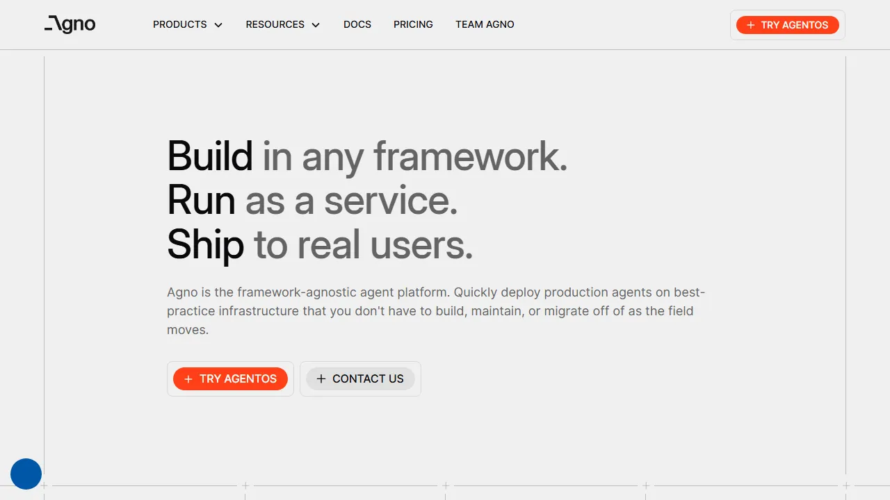 Phidata homepage, ai agents AI tool