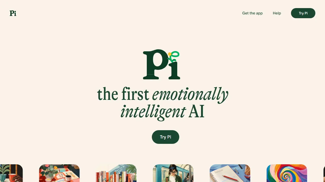 Pi homepage, chat & models AI tool