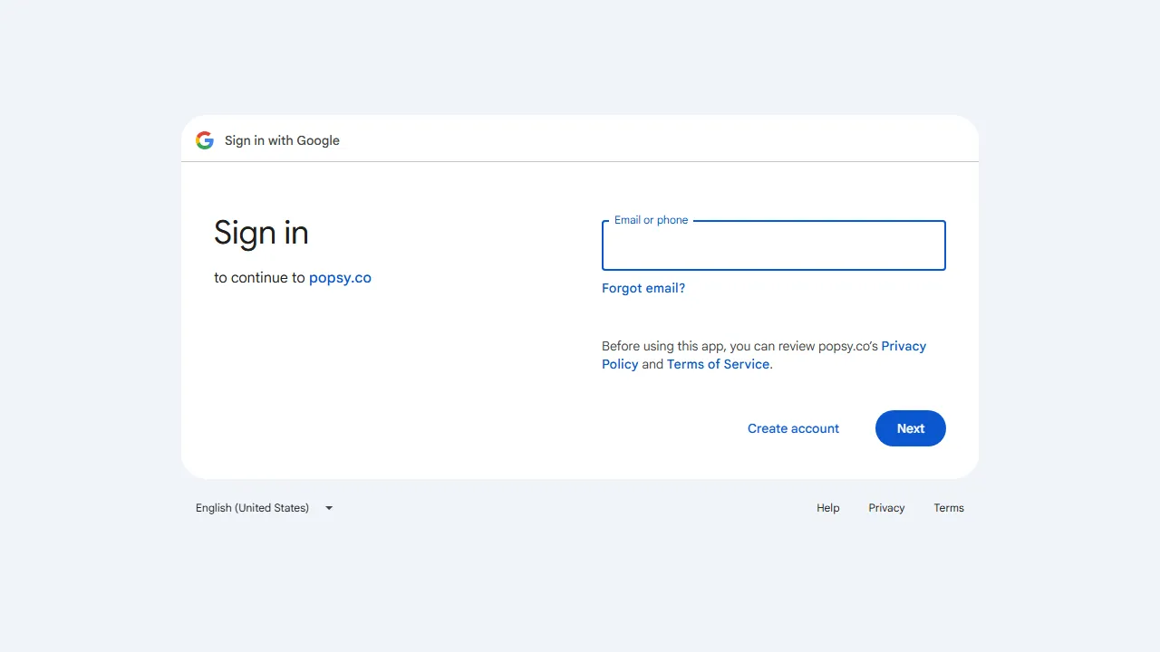 Popsy homepage, no-code AI tool
