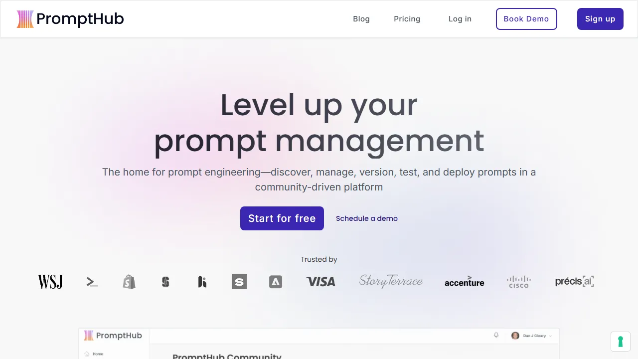 PromptHub Accueil