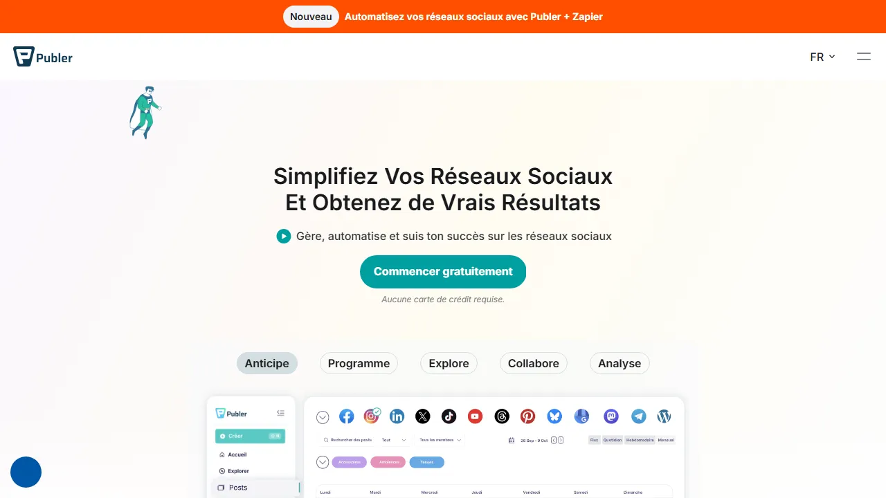 Publer features, marketing & seo AI tool
