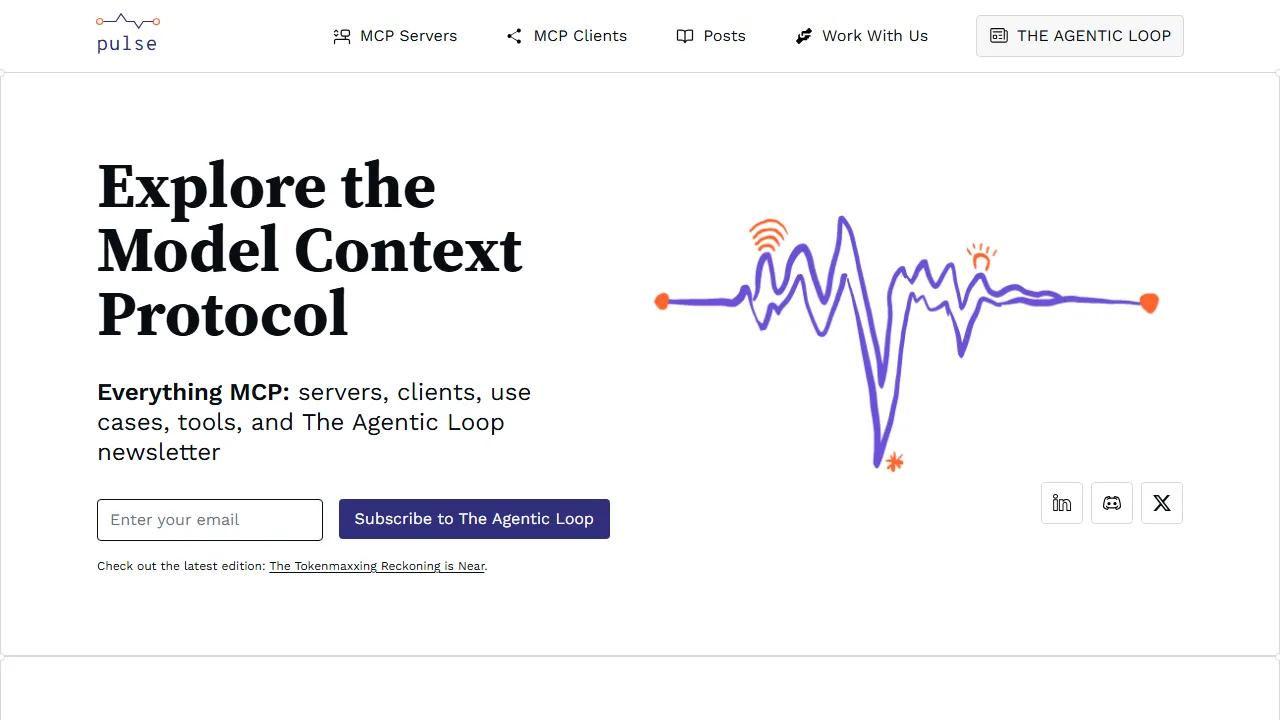 Pulse MCP homepage, mcp & connectors AI tool