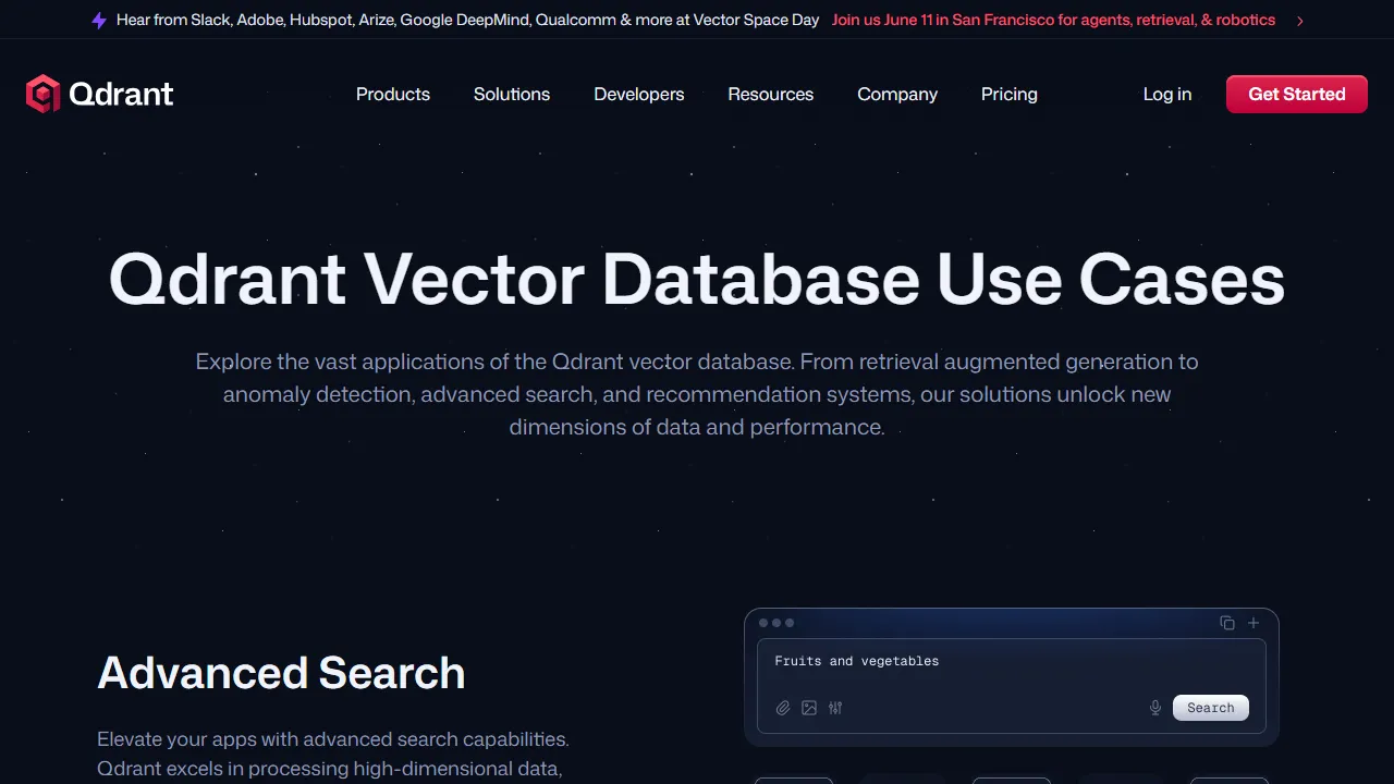 Qdrant features, code AI tool