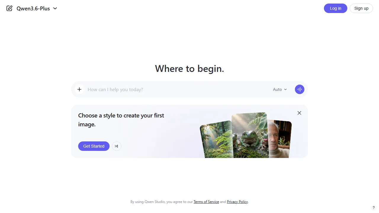 Qwen Chat homepage, chat & models AI tool